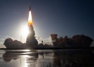 Launch climbing through the atmosphere
